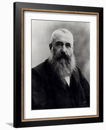 Portrait of Claude Monet (1841-1926) 1901 (B/W Photo)-Nadar-Framed Giclee Print