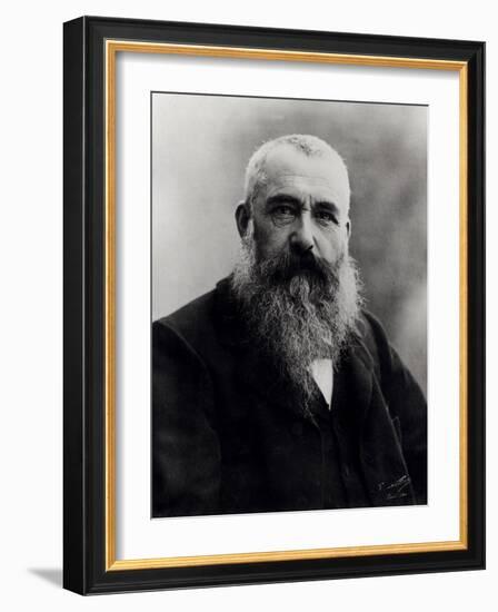 Portrait of Claude Monet (1841-1926) 1901 (B/W Photo)-Nadar-Framed Giclee Print