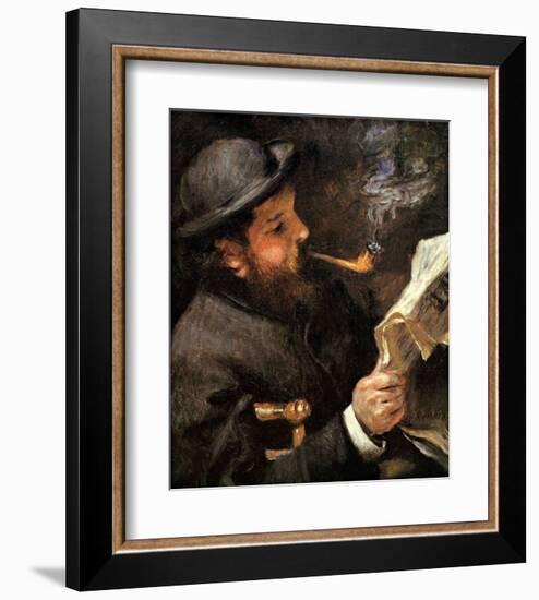 Portrait of Claude Monet Reading-Edouard Manet-Framed Giclee Print