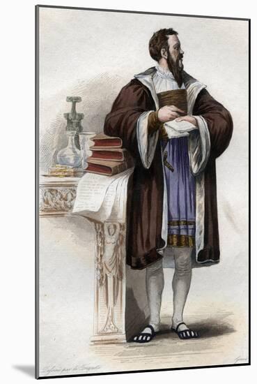 Portrait of Clement des Marets called Marot (1496-1544), French poet-French School-Mounted Giclee Print