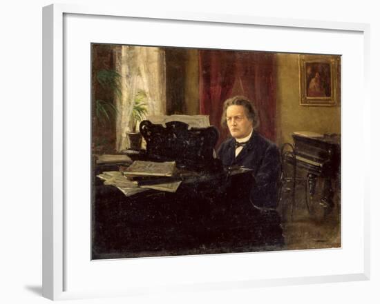 Portrait of Composer Anton Rubinstein-Michail Michailovich Yarowoy-Framed Giclee Print