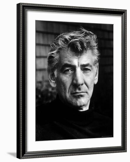 Portrait of Composer/Conductor Leonard Bernstein-Alfred Eisenstaedt-Framed Premium Photographic Print