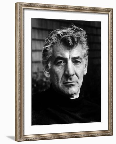 Portrait of Composer/Conductor Leonard Bernstein-Alfred Eisenstaedt-Framed Premium Photographic Print