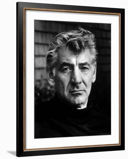 Portrait of Composer/Conductor Leonard Bernstein-Alfred Eisenstaedt-Framed Premium Photographic Print