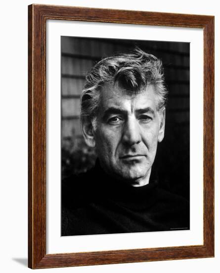 Portrait of Composer/Conductor Leonard Bernstein-Alfred Eisenstaedt-Framed Premium Photographic Print