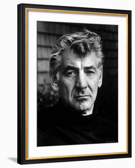 Portrait of Composer/Conductor Leonard Bernstein-Alfred Eisenstaedt-Framed Premium Photographic Print