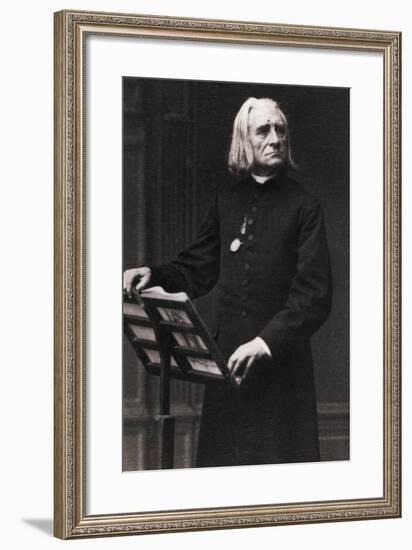 Portrait of Composer Franz Liszt-null-Framed Photographic Print