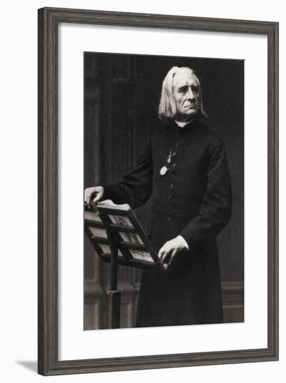 Portrait of Composer Franz Liszt-null-Framed Photographic Print