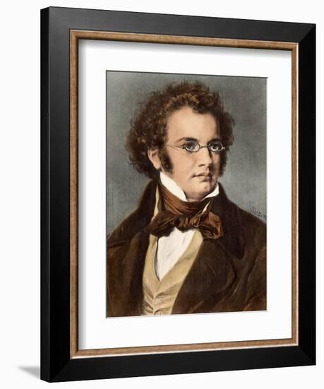 Portrait of Composer Franz Schubert-null-Framed Giclee Print