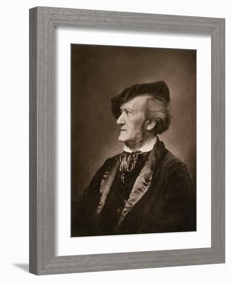 Portrait of Composer Richard Wagner-null-Framed Giclee Print