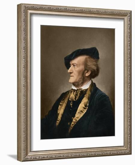 Portrait of Composer Richard Wagner-null-Framed Giclee Print