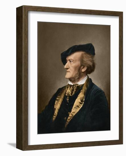 Portrait of Composer Richard Wagner-null-Framed Giclee Print