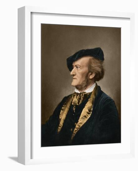 Portrait of Composer Richard Wagner-null-Framed Giclee Print