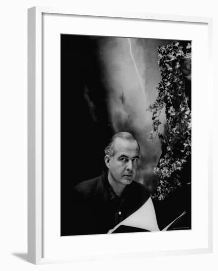 Portrait of Composer Samuel Barber-Gordon Parks-Framed Premium Photographic Print