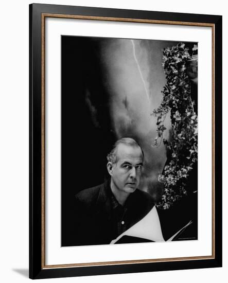 Portrait of Composer Samuel Barber-Gordon Parks-Framed Premium Photographic Print