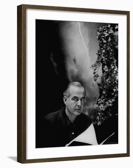 Portrait of Composer Samuel Barber-Gordon Parks-Framed Premium Photographic Print