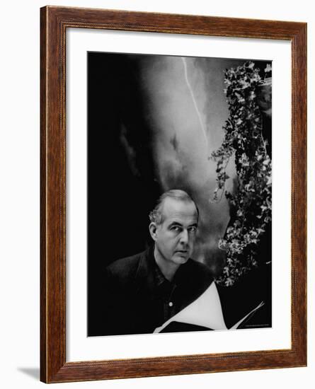 Portrait of Composer Samuel Barber-Gordon Parks-Framed Premium Photographic Print