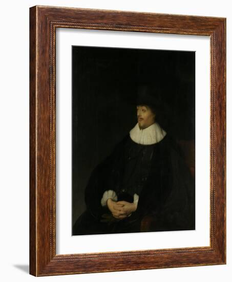 Portrait of Constantijn Huygens-Jan Lievens-Framed Art Print