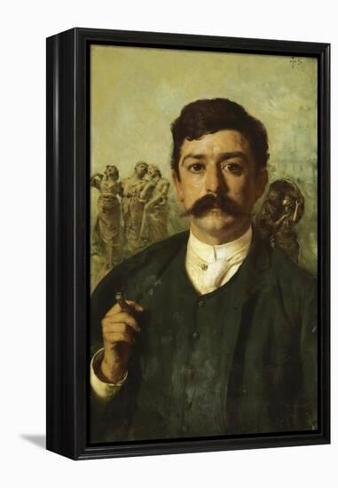 Portrait of Constantine Bardella-Francesco Paolo Michetti-Framed Premier Image Canvas