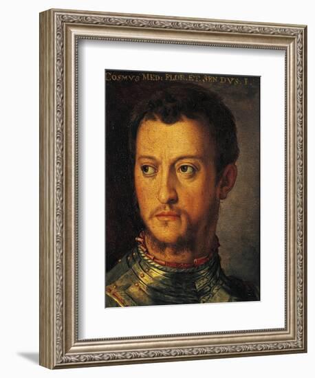 Portrait of Cosimo I De Medici-Agnolo Bronzino-Framed Giclee Print