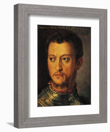 Portrait of Cosimo I De Medici-Agnolo Bronzino-Framed Giclee Print