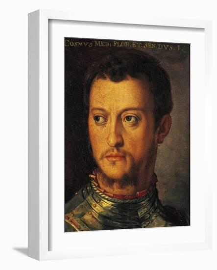 Portrait of Cosimo I De Medici-Agnolo Bronzino-Framed Giclee Print