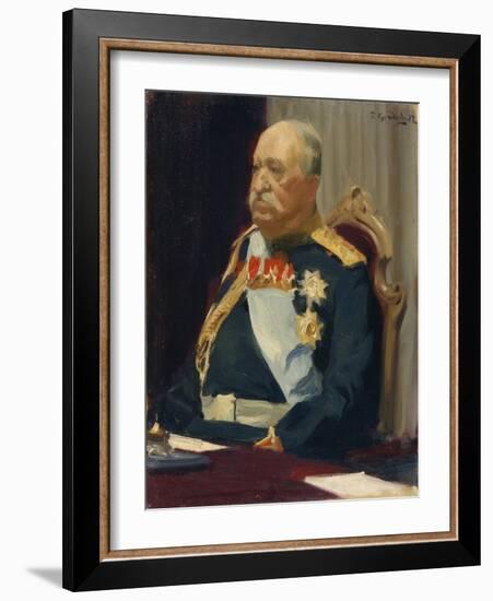 Portrait of Count Alexei Ignatyev, the Member of the State Council, Minister of the Interior, 1902-Boris Michaylovich Kustodiev-Framed Giclee Print