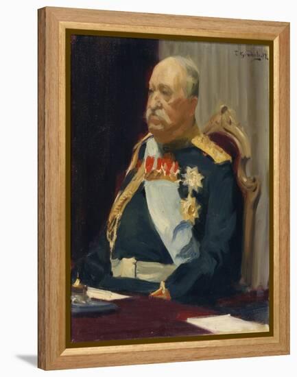 Portrait of Count Alexei Ignatyev, the Member of the State Council, Minister of the Interior, 1902-Boris Michaylovich Kustodiev-Framed Premier Image Canvas