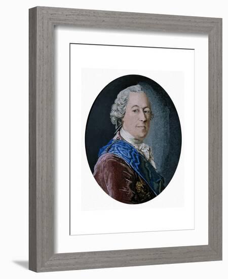 Portrait of Count Mikhail Illarionovich Vorontsov (1714-176), 1755-Matvey Vasilyevich Vasilyev-Framed Giclee Print