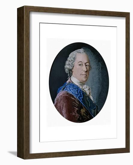 Portrait of Count Mikhail Illarionovich Vorontsov (1714-176), 1755-Matvey Vasilyevich Vasilyev-Framed Giclee Print