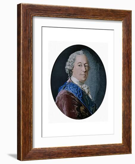 Portrait of Count Mikhail Illarionovich Vorontsov (1714-176), 1755-Matvey Vasilyevich Vasilyev-Framed Giclee Print