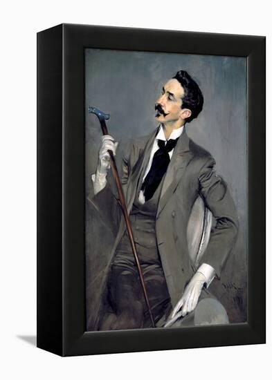 Portrait of Count Robert De Montesquiou-Giovanni Boldini-Framed Premier Image Canvas