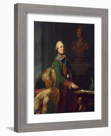 Portrait of Count Zakhar Chernyshov, Ca 1776-Alexander Roslin-Framed Giclee Print