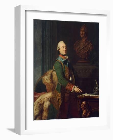 Portrait of Count Zakhar Chernyshov, Ca 1776-Alexander Roslin-Framed Giclee Print