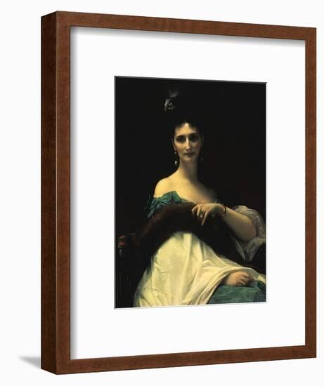 Portrait of Countess de Keller (Marquise de Saint Yves d’Alveydre), c.1873-Alexandre Cabanel-Framed Art Print