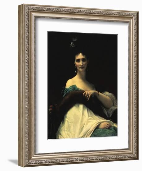 Portrait of Countess de Keller (Marquise de Saint Yves d’Alveydre), c.1873-Alexandre Cabanel-Framed Art Print