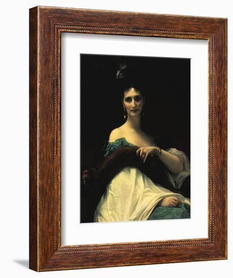 Portrait of Countess de Keller (Marquise de Saint Yves d’Alveydre), c.1873-Alexandre Cabanel-Framed Art Print