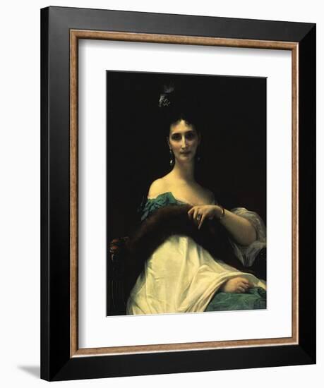 Portrait of Countess de Keller (Marquise de Saint Yves d’Alveydre), c.1873-Alexandre Cabanel-Framed Art Print