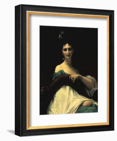 Portrait of Countess de Keller (Marquise de Saint Yves d’Alveydre), c.1873-Alexandre Cabanel-Framed Art Print