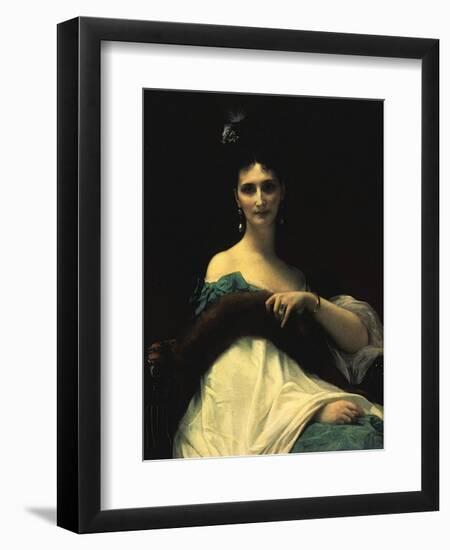 Portrait of Countess de Keller (Marquise de Saint Yves d’Alveydre), c.1873-Alexandre Cabanel-Framed Art Print