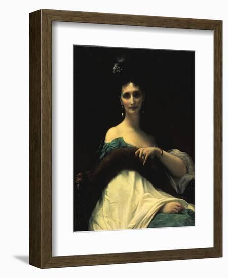 Portrait of Countess de Keller (Marquise de Saint Yves d’Alveydre), c.1873-Alexandre Cabanel-Framed Art Print