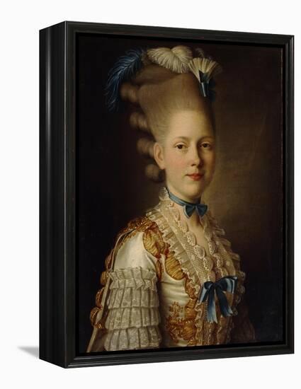 Portrait of Countess Kh. Obolenskaya, Ca 1776-Alexander Roslin-Framed Premier Image Canvas