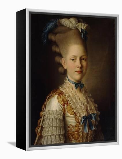 Portrait of Countess Kh. Obolenskaya, Ca 1776-Alexander Roslin-Framed Premier Image Canvas