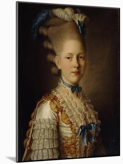 Portrait of Countess Kh. Obolenskaya, Ca 1776-Alexander Roslin-Mounted Giclee Print