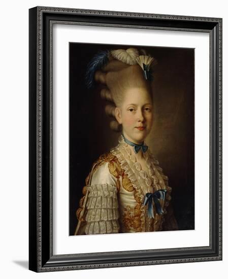 Portrait of Countess Kh. Obolenskaya, Ca 1776-Alexander Roslin-Framed Giclee Print