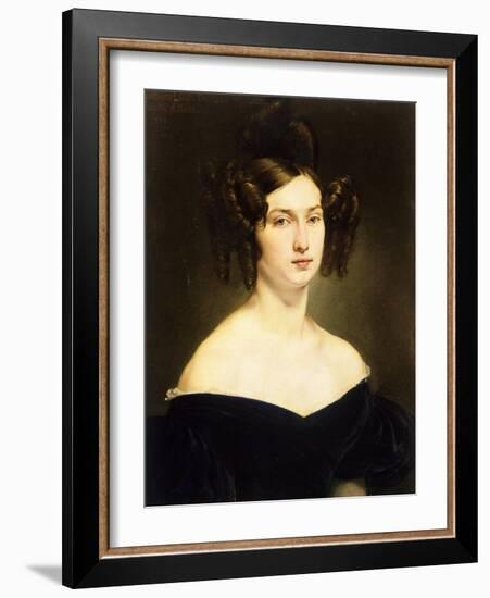 Portrait of Countess Luigia Douglas Scotti D'Adda-Francesco Hayez-Framed Giclee Print