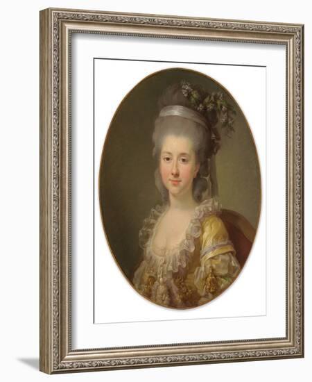 Portrait of Countess Urszula Potocka, Née Zamoyska (C.1750-1808/16), Bust-Length (Oil on Canvas)-Elisabeth Louise Vigee-LeBrun-Framed Giclee Print