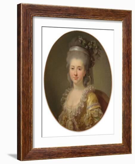 Portrait of Countess Urszula Potocka, Née Zamoyska (C.1750-1808/16), Bust-Length (Oil on Canvas)-Elisabeth Louise Vigee-LeBrun-Framed Giclee Print