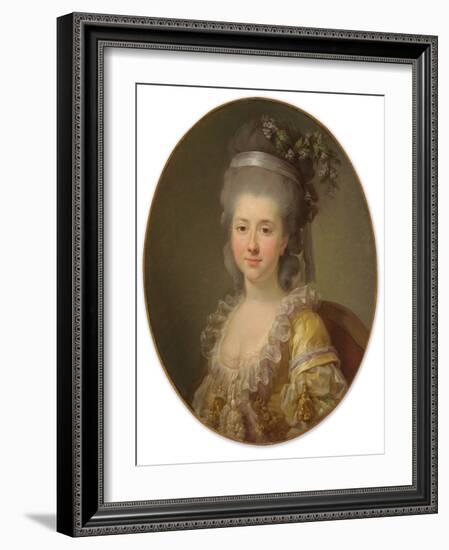 Portrait of Countess Urszula Potocka, Née Zamoyska (C.1750-1808/16), Bust-Length (Oil on Canvas)-Elisabeth Louise Vigee-LeBrun-Framed Giclee Print