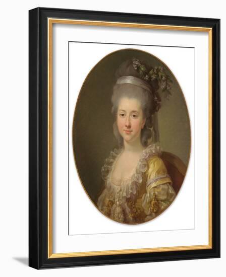 Portrait of Countess Urszula Potocka, Née Zamoyska (C.1750-1808/16), Bust-Length (Oil on Canvas)-Elisabeth Louise Vigee-LeBrun-Framed Giclee Print